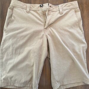 Volcom Men's Flat-Front Tan Shorts